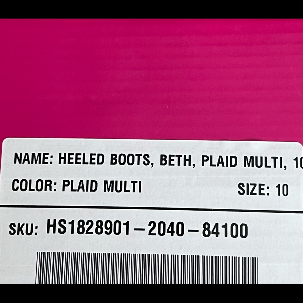 Beth Multi Plaid Pull on Stretch Tall Boots - Picture 13 of 13